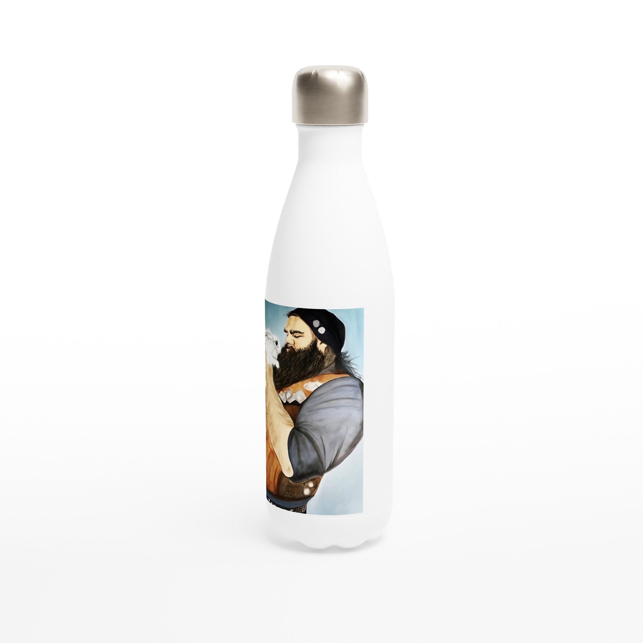 GENTLE GIANT - White 17oz Stainless Steel Water Bottle