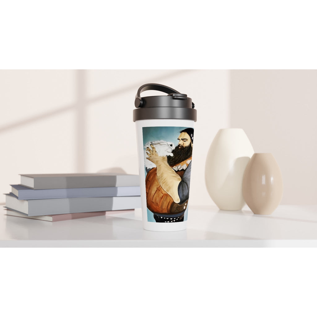 GENTLE GIANT - White 15oz Stainless Steel Travel Mug